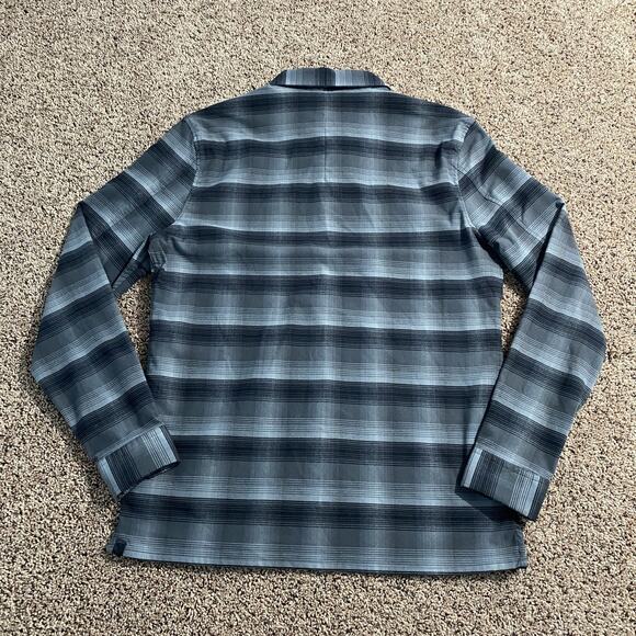 Lululemon Shirt Mens Large Plaid Button Up Long Sleeve Polyester Casual - Picture 2 of 8